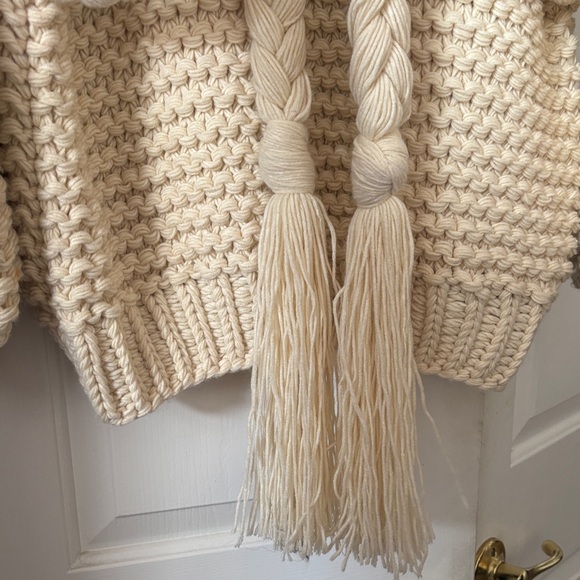 Anthropologie Cream Chunky Knit Cardigan - Picture 5 of 6